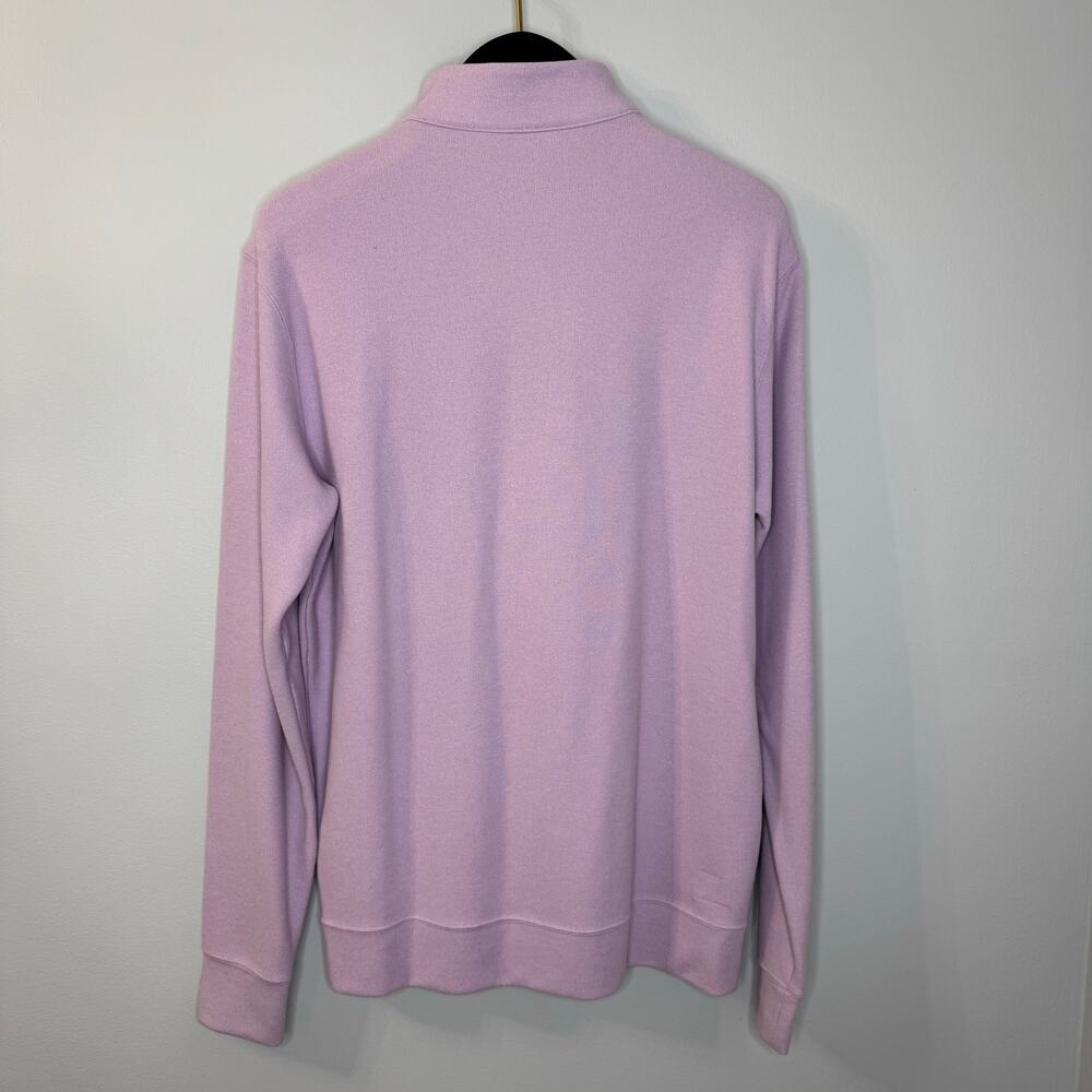 Peter Millar Men's Spur Purple Melange Fleece Quarter Zip Top Preppy Golf Mens M - Picture 5 of 8